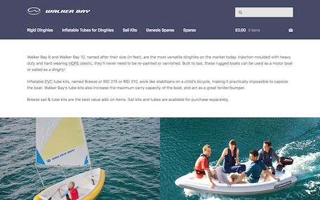 Walker Bay Shop online store home page
